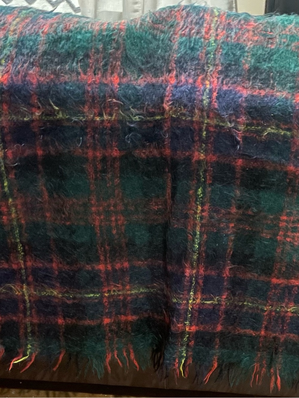 Rare Vintage GLENATA Scottish Mohair Throw